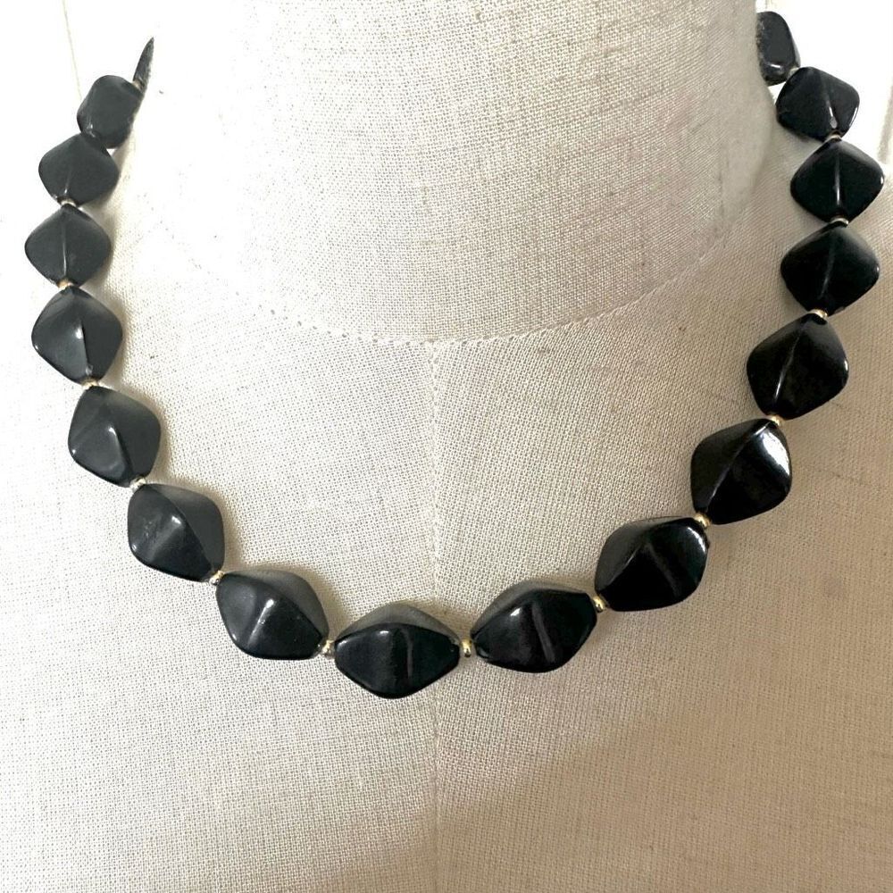 Black beaded necklace